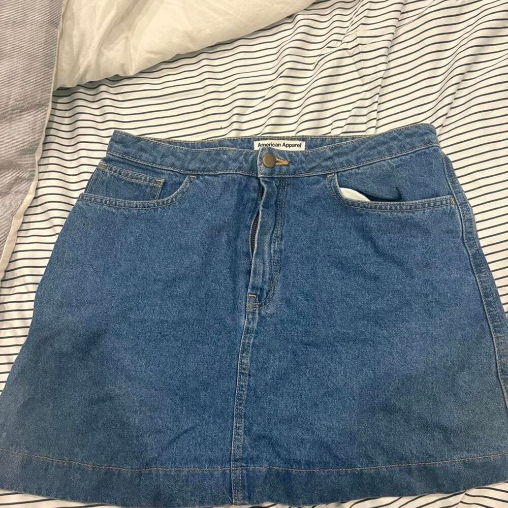 American-apparel Women's Blue and Navy Skirt